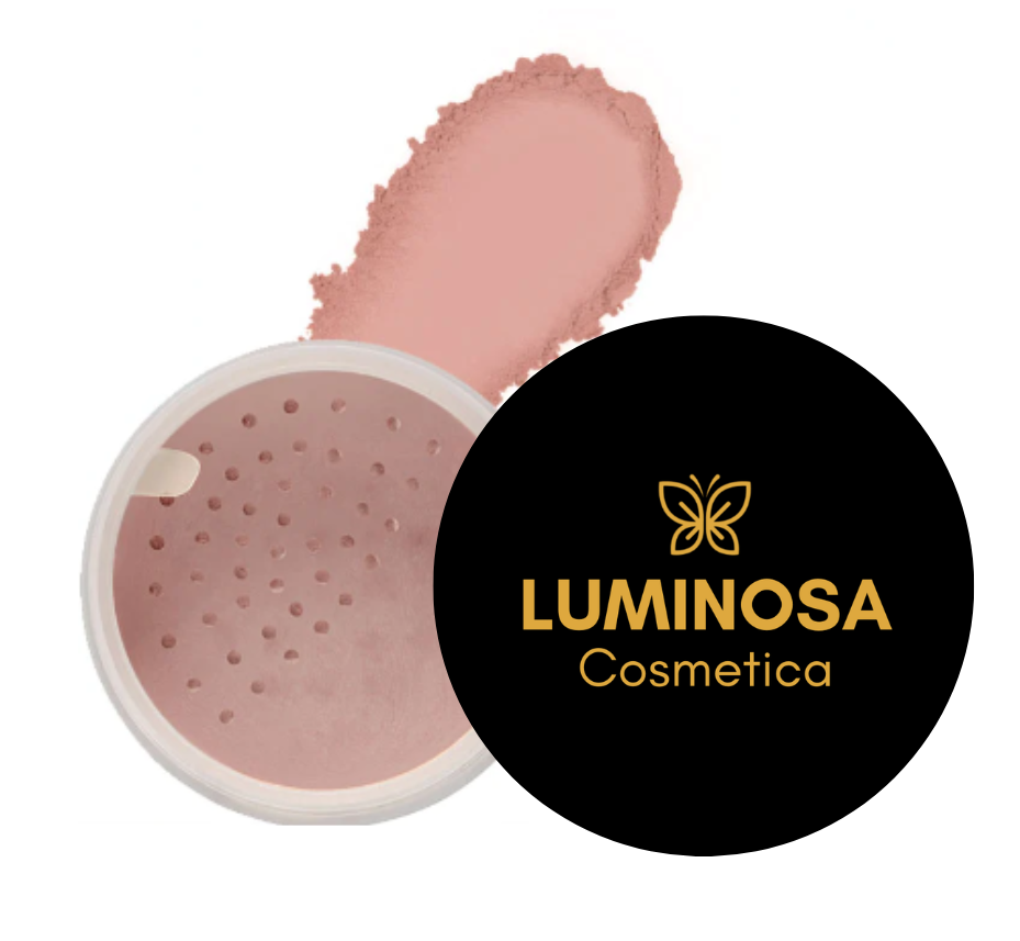 Natural pink blush in container