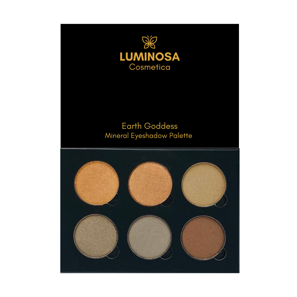 6 earthy shimmer shades in a compact