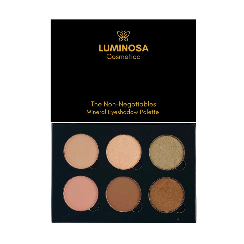 3 matte and 3 shimmer eyeshadow shades for everyday wear.
