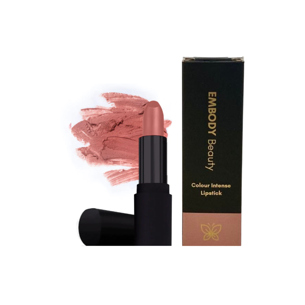 Neutral pink lipstick